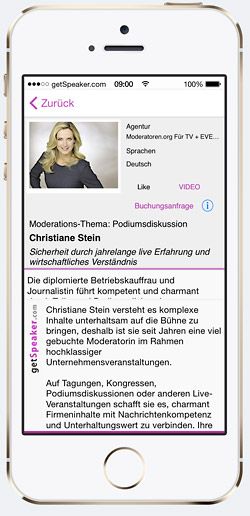 Christiane Stein Moderatorin für Podiumsdiskussion - getSpeaker