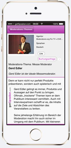 Gerd Edler Moderator für Podiumsdiskussion - getSpeaker